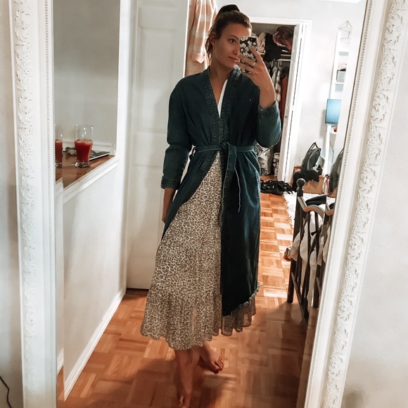 Vintage Jean Ankle Length Jacket - Picture 2 of 5